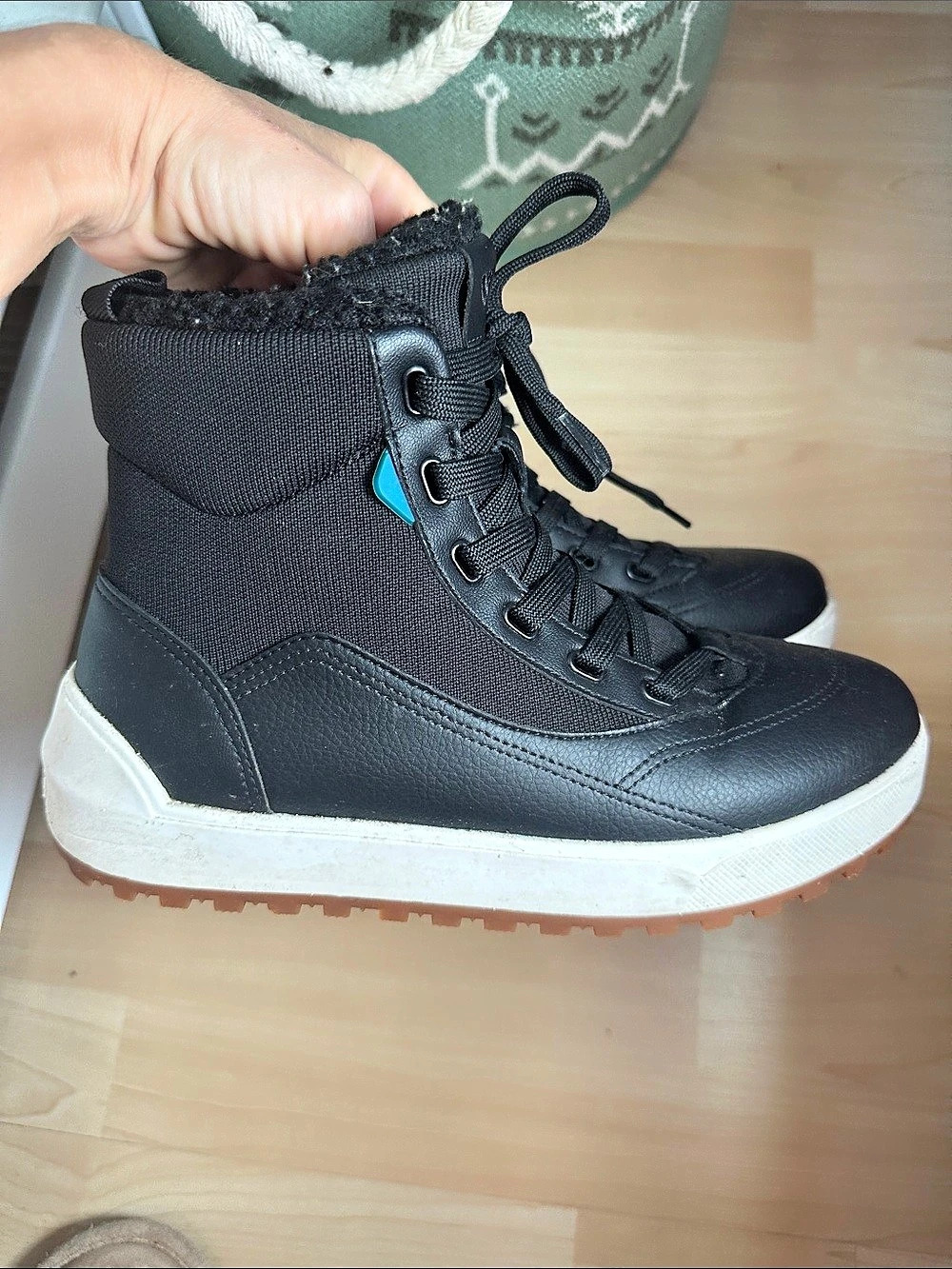 Vessi waterproof Alta High Top Black Winter Boots size 7